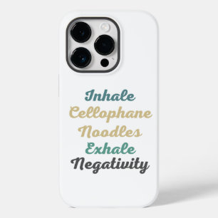 Coque Pour iPhone 14 Pro Inhale Cellophane nouilles Exhale Négativité