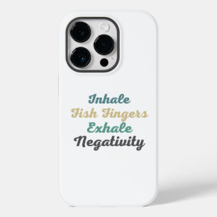 Coque Pour iPhone 14 Pro Inhale Poisson Doigts Exhale Négativité Téléphone 