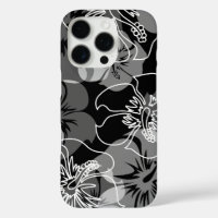 Iniki Point Hawaïen Hibiscus Floral Noir