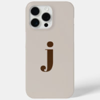 Initiale moderne simple Monogramme Beige