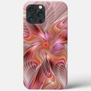 Case-Mate iPhone Case Initiales d'art fractionnées colorées à papillon A