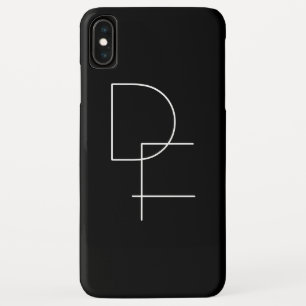 Case-Mate iPhone Case Initiales de chevauchement modernes 2 Blanc sur