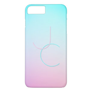 Case-Mate iPhone Case Initiales de chevauchement modernes 2 Rose turqu