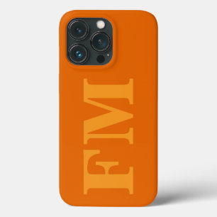 Case-Mate iPhone Case Initiales de monogramme orange jaune minimal