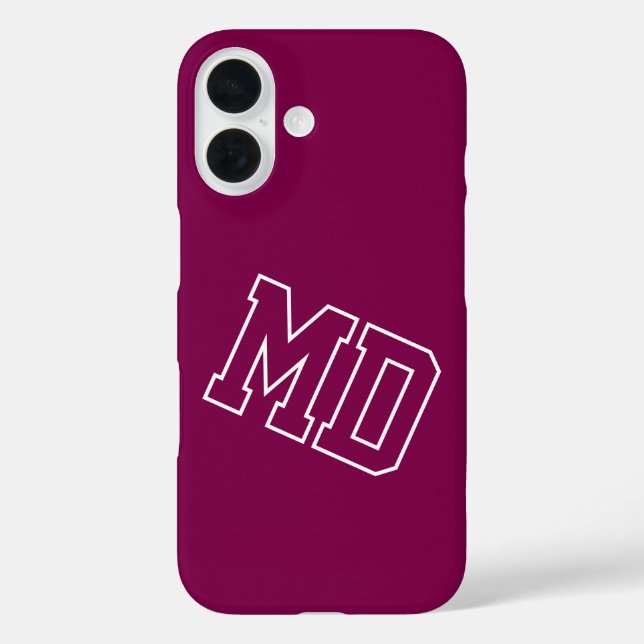 Coques Case-Mate iPhone Initiales de monogramme universitaire de vin de co (Verso)