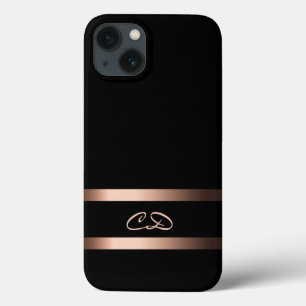 Case-Mate iPhone Case Initiales en or noir rose