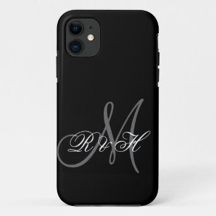 Case-Mate iPhone CASE INITIALES GRISES NOIRES DE MONOGRAMME