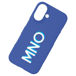 Coque Pour iPhone 16 Initiales Monogrammes modernes personnalisées