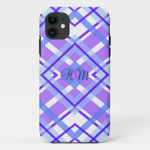 Case-Mate iPhone Case Initiales pourpres de coutume de monogramme de