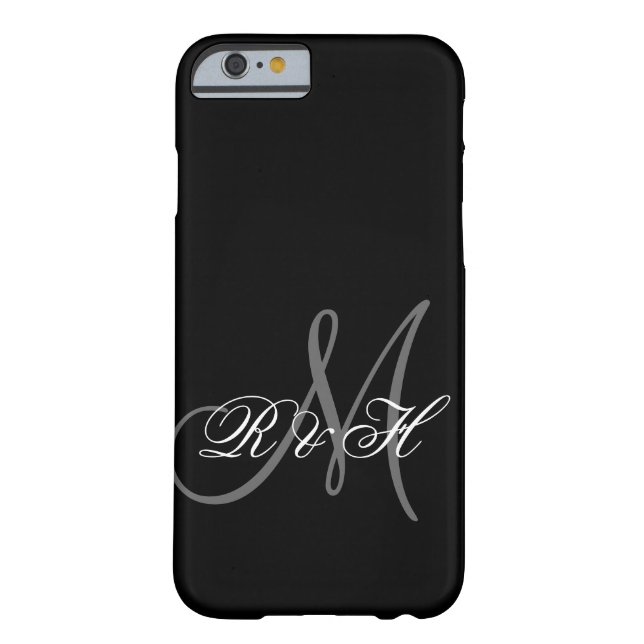 COQUES Case-Mate iPhone INITIATIVES DE MONOGRAMME NOIR GRAY (Dos)