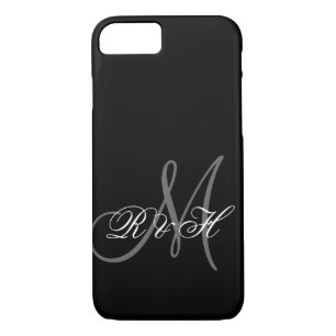 COQUES POUR iPhone INITIATIVES DE MONOGRAMME NOIR GRAY
