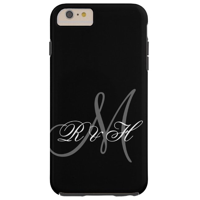 COQUES Case-Mate iPhone INITIATIVES DE MONOGRAMME NOIR GRAY (Dos)