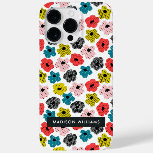 Coque Pour Pour iPhone 14 Pro Max Inscription modifiable Fleurs Minimaliste Coque-Ma