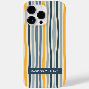 Coque Pour Pour iPhone 14 Pro Max Inscription modifiable Lignes colorées Minimaliste
