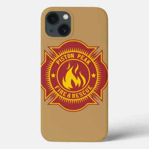 iPhone 13 Case Insigne de feu et de Secourt de Piston Peak