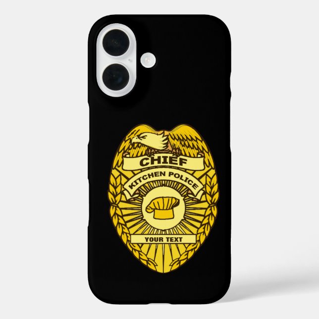 Coques Case-Mate iPhone Insigne du chef de la police de cuisine (Verso)