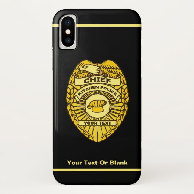 Coques Case-Mate iPhone Insigne du chef de la police de cuisine (Dos)