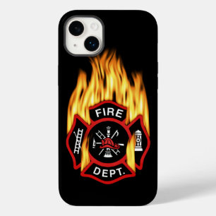 Coque Pour iPhone 14 Plus Insigne flamboyant de corps de sapeurs-pompiers