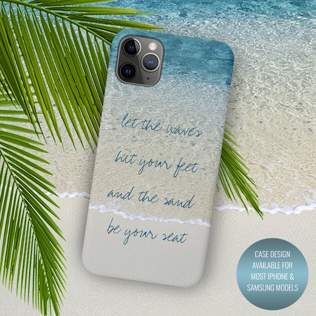 Coques Case-Mate iPhone Inspiration Aqua Turquoise Surf Vagues Photo (Créateur téléchargé)