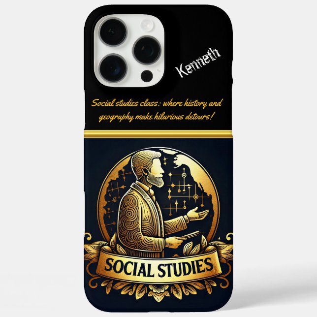 Coques Case-Mate iPhone Inspiration de l'enseignant en études sociales dyn (Verso)