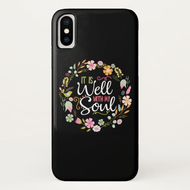 Coques Case-Mate iPhone Inspirational, it is well with my soul (Dos)