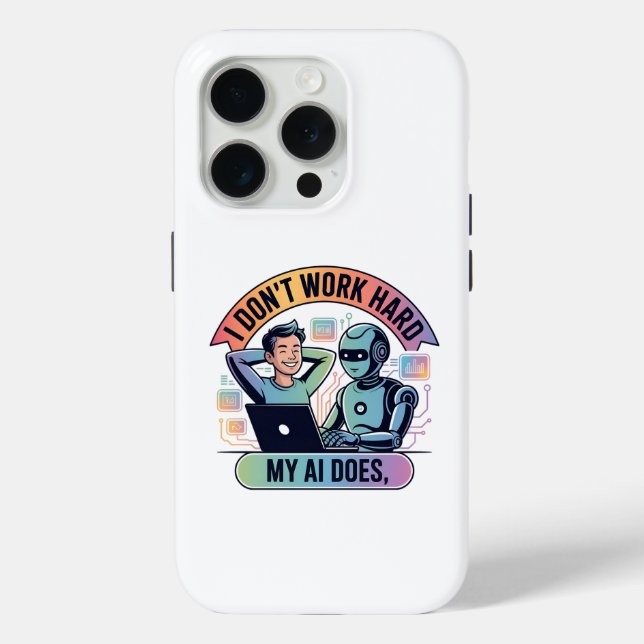 Coques Case-Mate iPhone Intelligence Artificielle Travailler plus intellig (Verso)