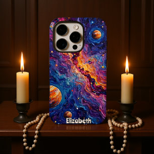 Coques iPhone 16 Pro Interstellar Swirl : Planetary Vista