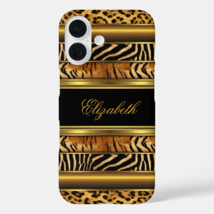 Coques iPhone 16 iPad Elegant Classy Gold Mixed Poster de animal