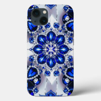 iPhone 13 Coque-Mate avec couleurs bleu blanc