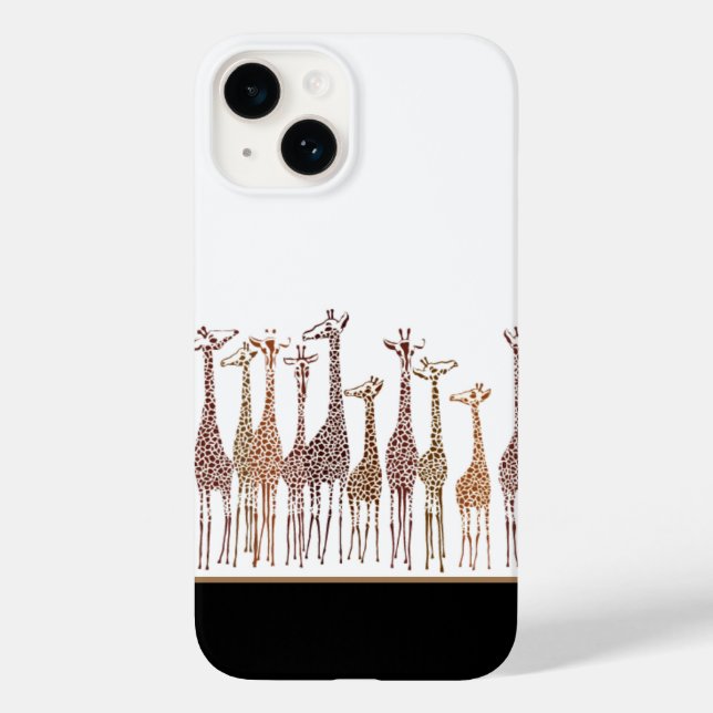 Coques Case-Mate iPhone iPhone 14 Coque-Giraffes (Verso)