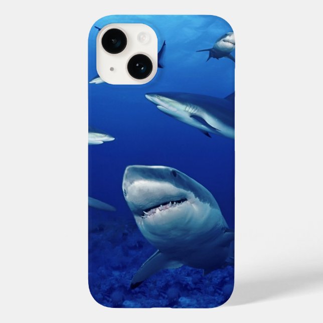 Coques Case-Mate iPhone iPhone 14 Coques-requins (Verso)