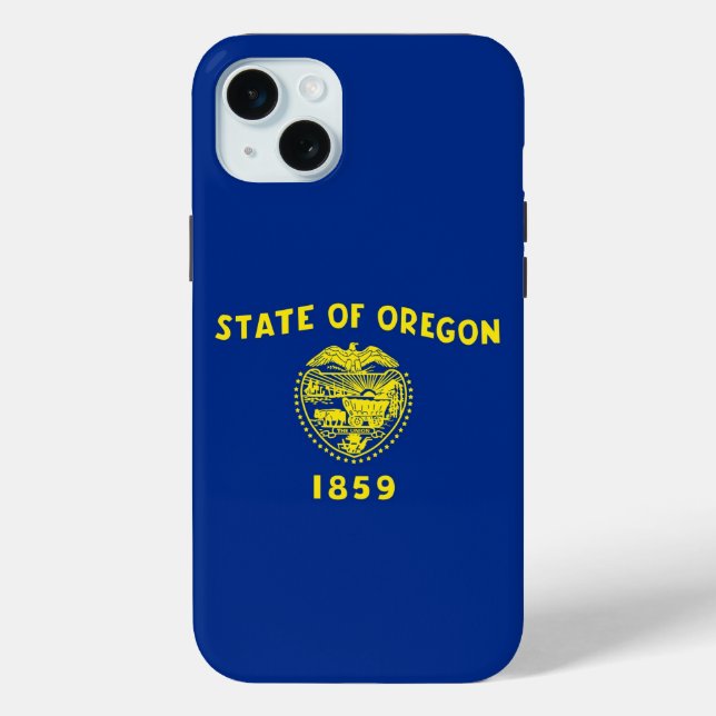 Coques Case-Mate iPhone iPhone 15 Plus Case-Mate, Oregon flag (Verso)
