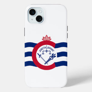 Coque iPhone 15 Mini iPhone 15 Plus Coque-Mate, drapeau Cincinnati