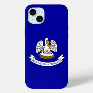 Coque iPhone 15 Mini iPhone 15 Plus Coque-Mate, drapeau de la Louisiane