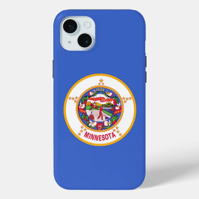 Coques Case-Mate iPhone iPhone 15 Plus Coque-Mate, drapeau du Minnesota (Verso)