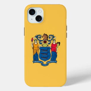 Coque iPhone 15 Mini iPhone 15 Plus Coque-Mate, drapeau du New Jersey