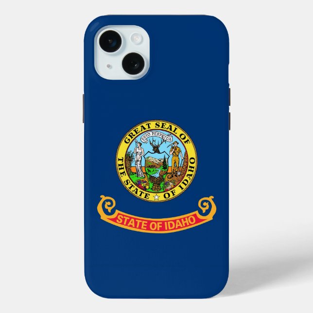 Coques Case-Mate iPhone iPhone 15 Plus Coque-Mate, drapeau Idaho (Verso)