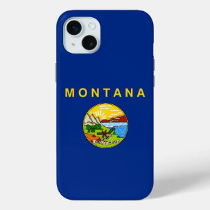 Coque iPhone 15 Mini iPhone 15 Plus Coque-Mate, drapeau Montana