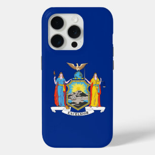 Coque iPhone 15 Pro iPhone 15 Pro Coque-Mate, drapeau de l'État de New