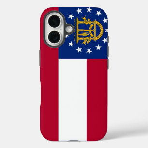 Coque Pour iPhone 16 iPhone 16 Coque-Mate avec drapeau de Géorgie