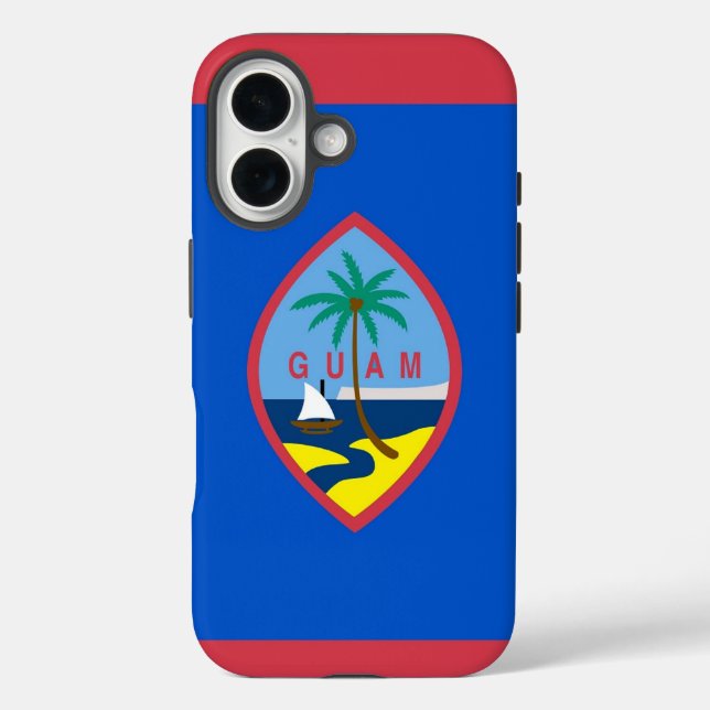 Coques Case-Mate iPhone iPhone 16 Coque-Mate avec drapeau Guam (Verso)
