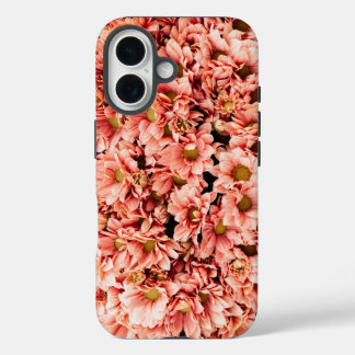iPhone 16 Coques avec gros plan des fleurs roses
