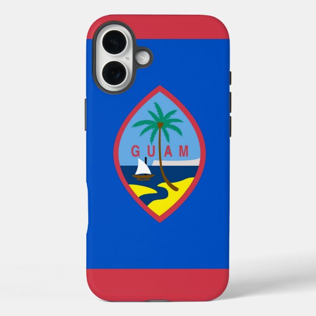 Coques Case-Mate iPhone iPhone 16 Plus Coque-Mate, drapeau Guam (Verso)