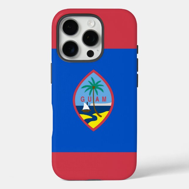 Coques Case-Mate iPhone iPhone 16 Pro Coque-Mate, drapeau Guam (Verso)