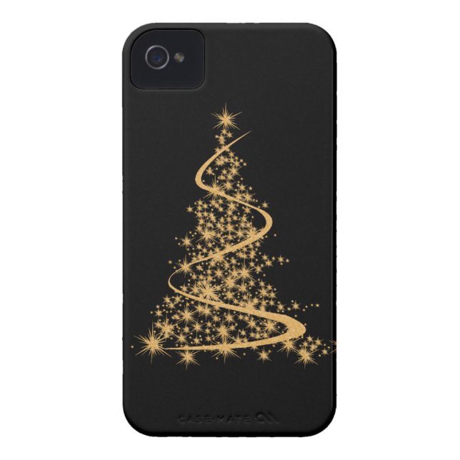 Coques Case-Mate iPhone iPhone 4 Case Glitzy Gold Xmas (Dos)