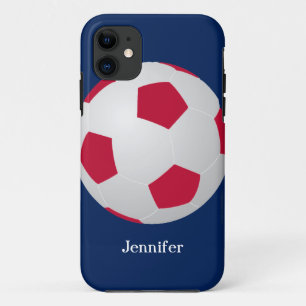 Etui iPhone Case-Mate iPhone 5 Coque, Soccer Ball, Rouge, Blanc et Bleu