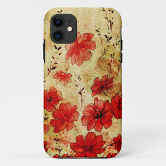 Coque Case-Mate Pour iPhone iPhone 5 de 赤くグランジな花の