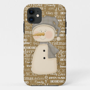 Coque iPhone 11 iPhone 5 de bonhomme de neige à peine là