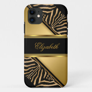 Coques Pour iPhone iPhone 5 Elegant Classy Gold Zebra