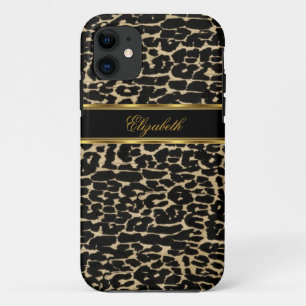 Coques Pour iPhone iPhone 5 Elegant Gold Poster de animal